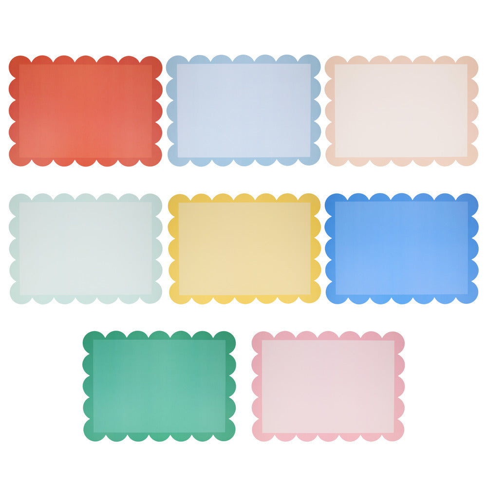 Individuales de papel - rectangulares tono sobre tono