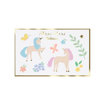 Tatuajes - unicornios con flores