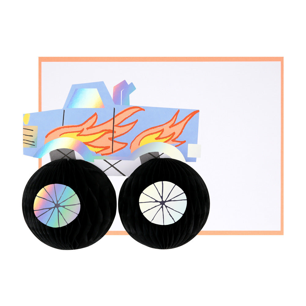 Tarjeta - monster truck (happy birthday)