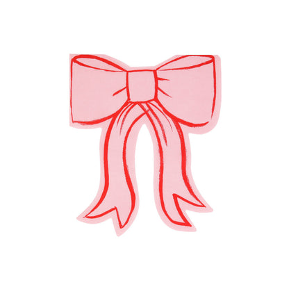 Servilletas con forma de lazo rosado