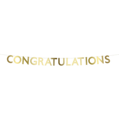 Guirnalda orillas onduladas - Congratulations dorado