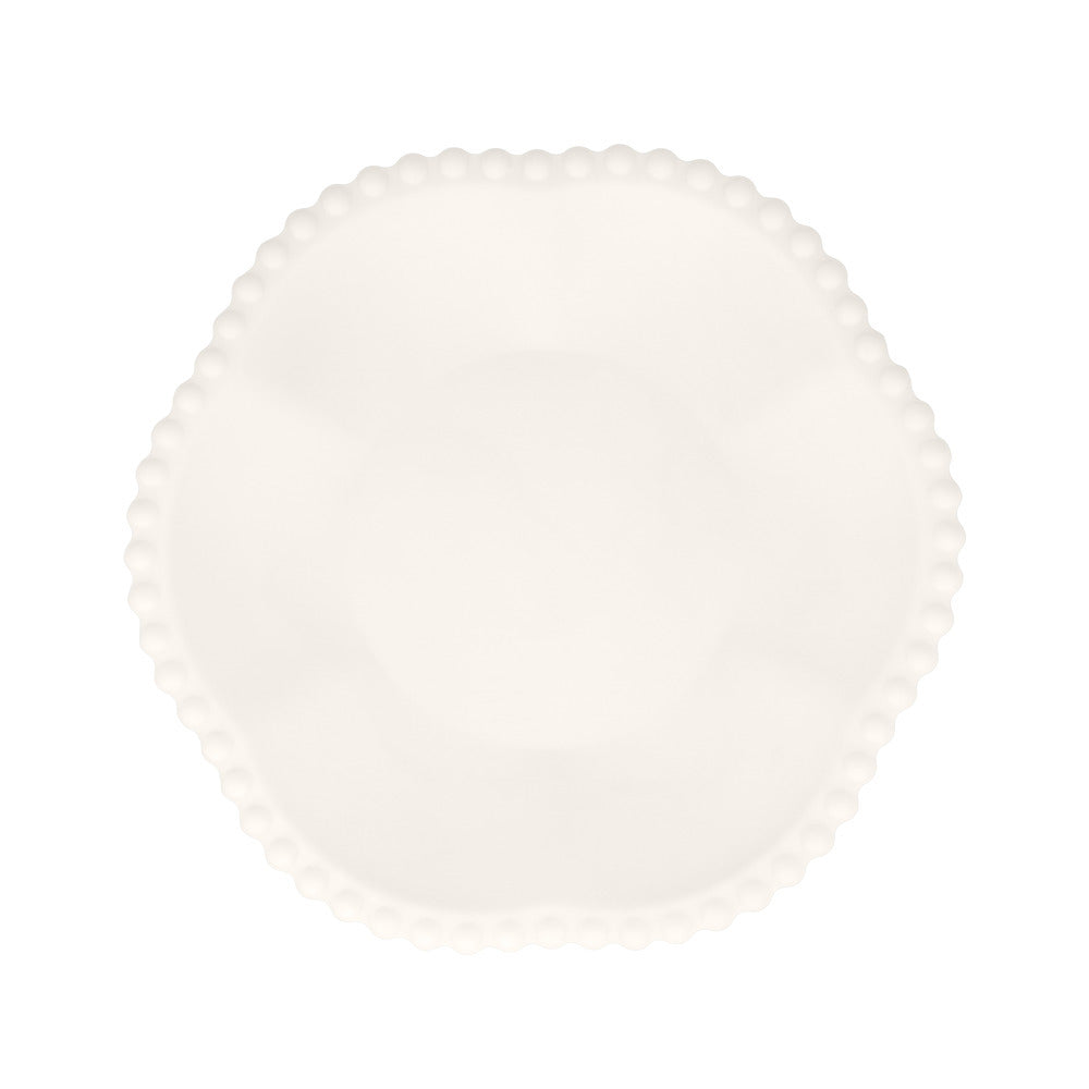 Platos compostables borde puntos - blancos pequeños