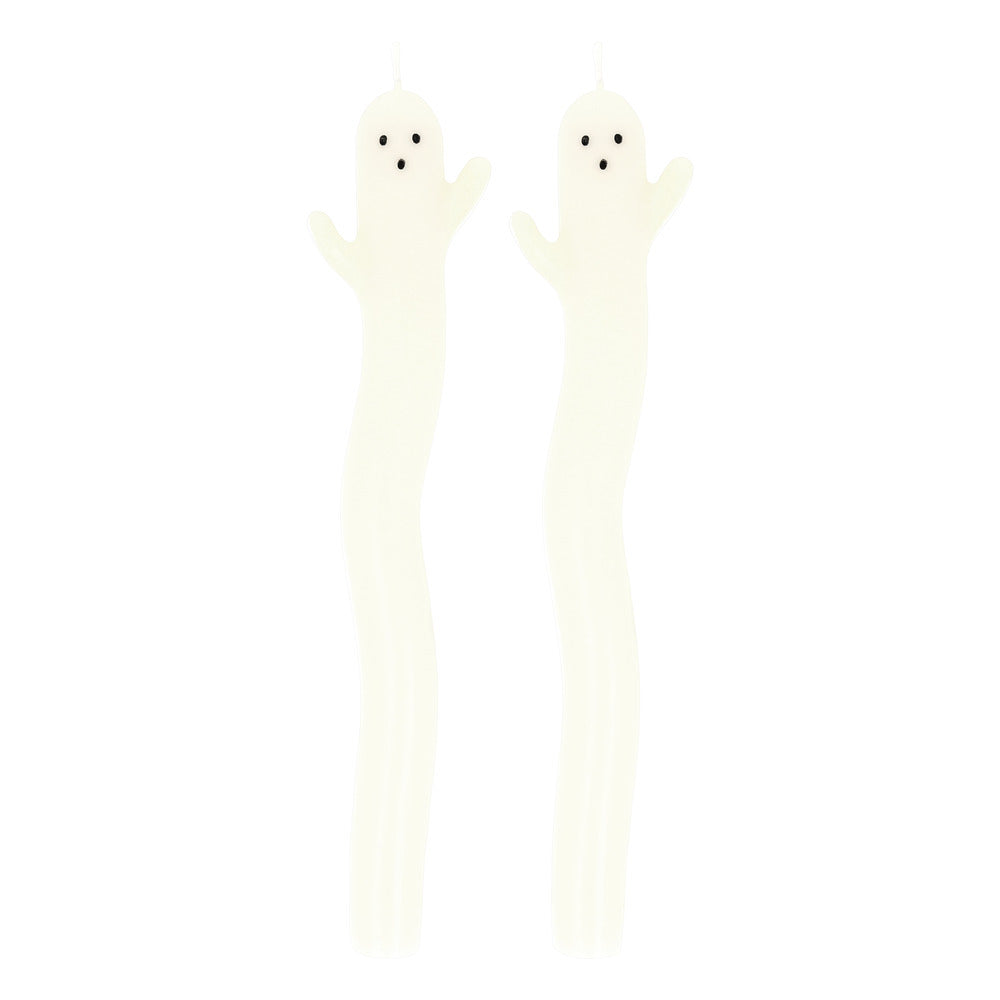 Velas de mesa largas con forma de fantasma