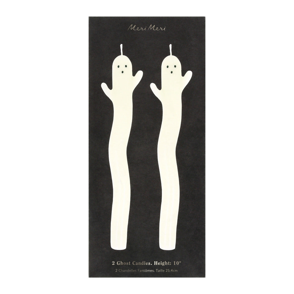 Velas de mesa largas con forma de fantasma