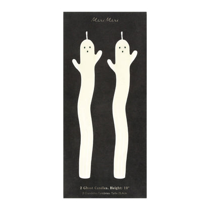 Velas de mesa largas con forma de fantasma