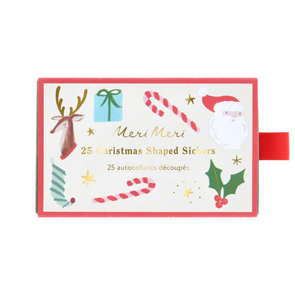 Stickers en cajita - iconos de Navidad