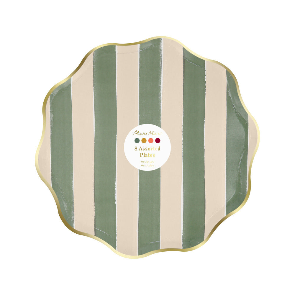 Platos rayas otoñales - medianos