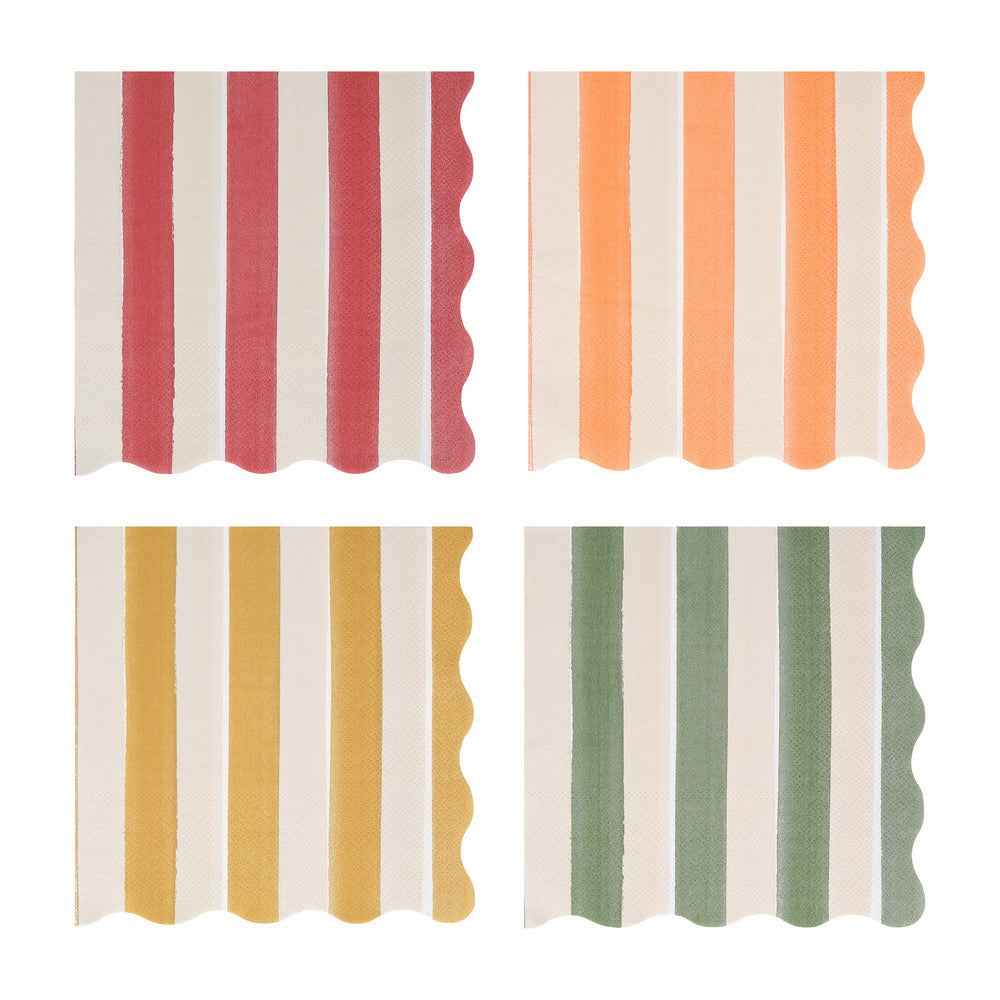 Servilletas rayas otoñales - grandes