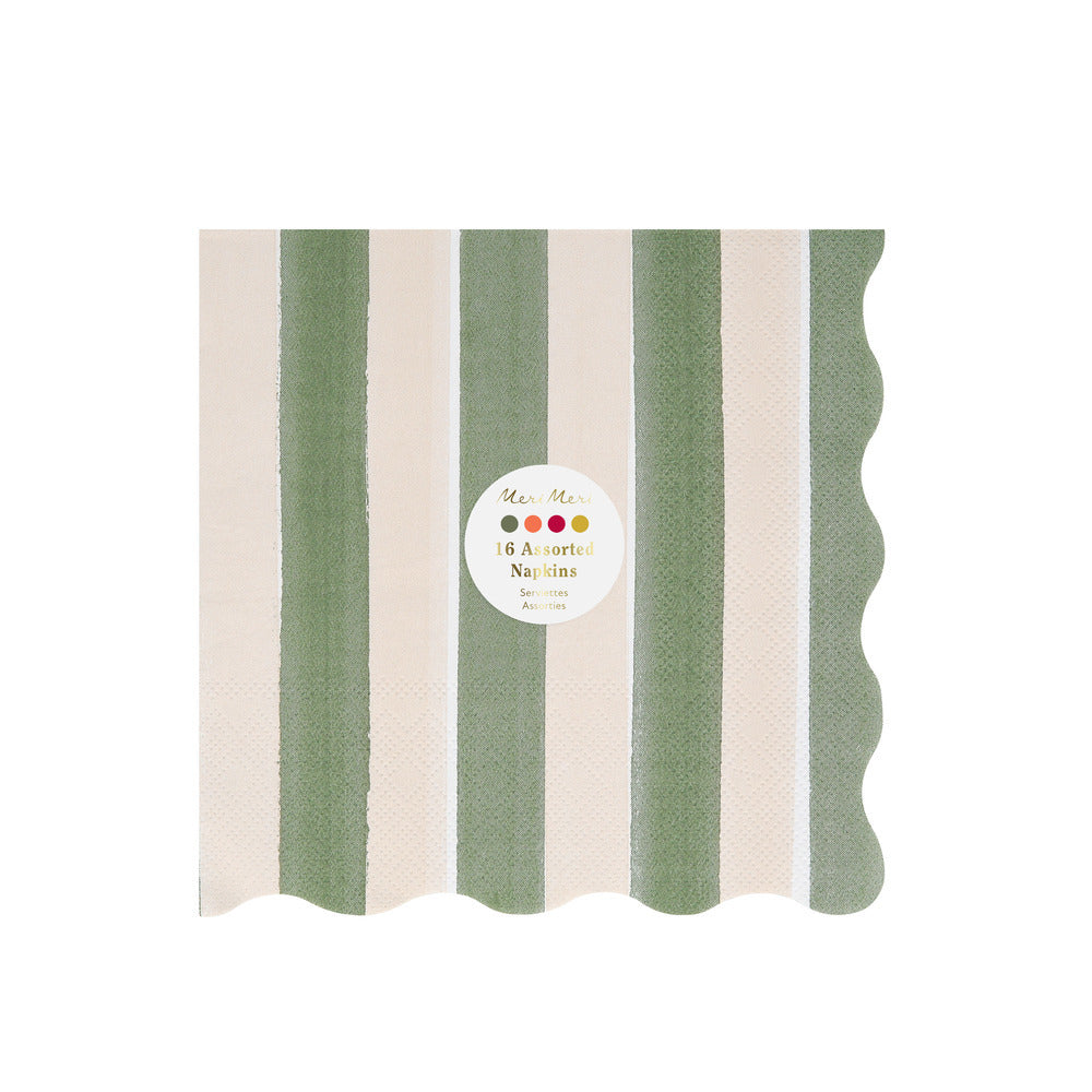 Servilletas rayas otoñales - grandes