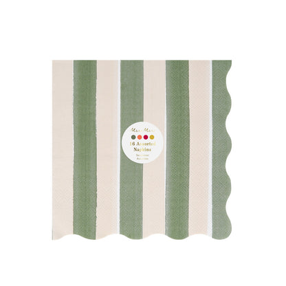 Servilletas rayas otoñales - grandes