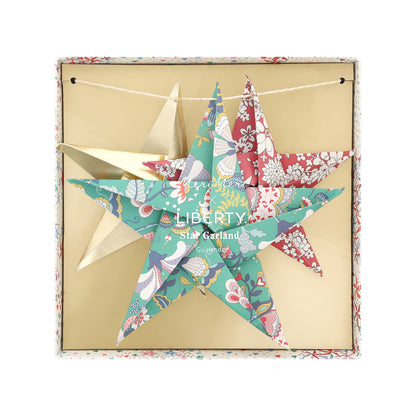 Guirnalda de estrellas origami Navidad Liberty