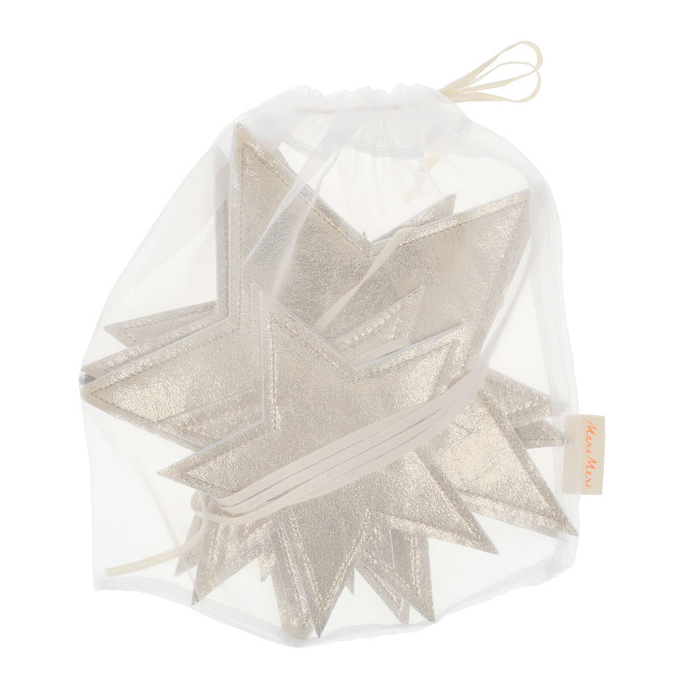 Guirnalda estrellas gigantes doradas