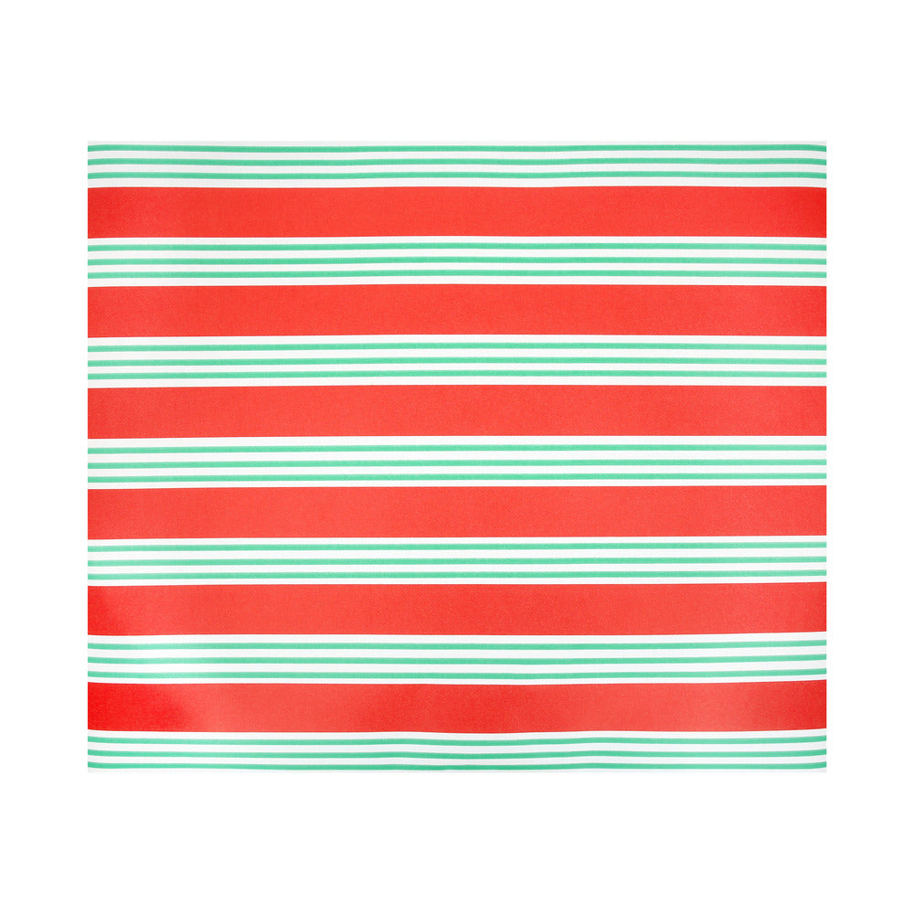 Camino de mesa rayas rojo y verde