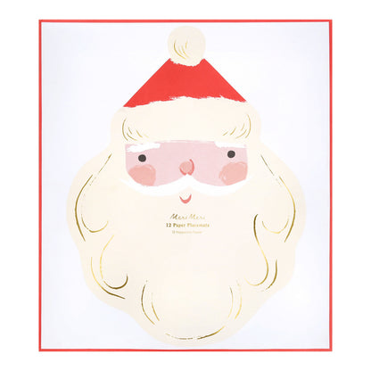 Individuales de papel con forma de Santa