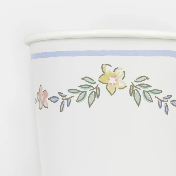Vasos con borde diseño chintz