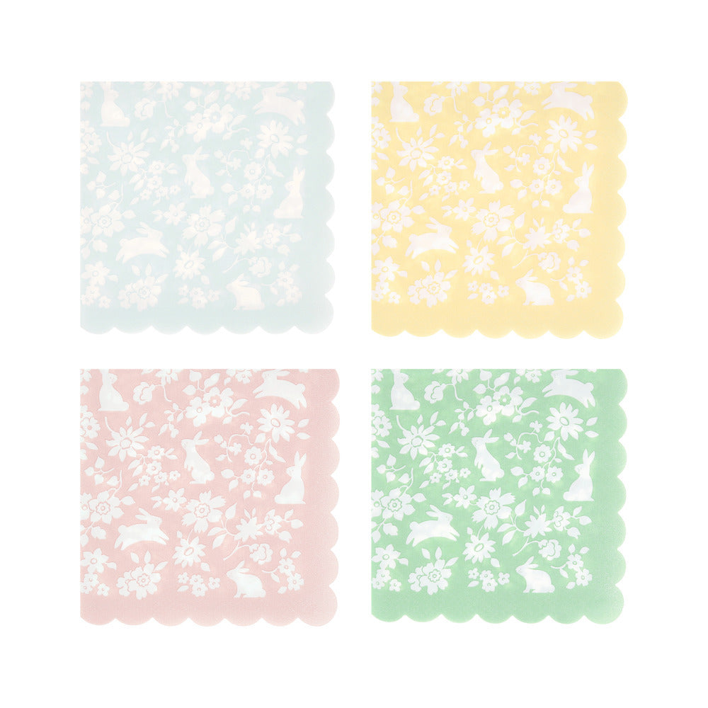 Servilletas pastel flores mini - pequeñas