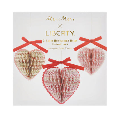 Decoraciones de papel con forma de corazón Liberty