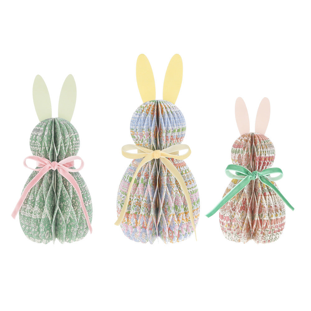 Decoraciones de papel con forma de conejo Liberty