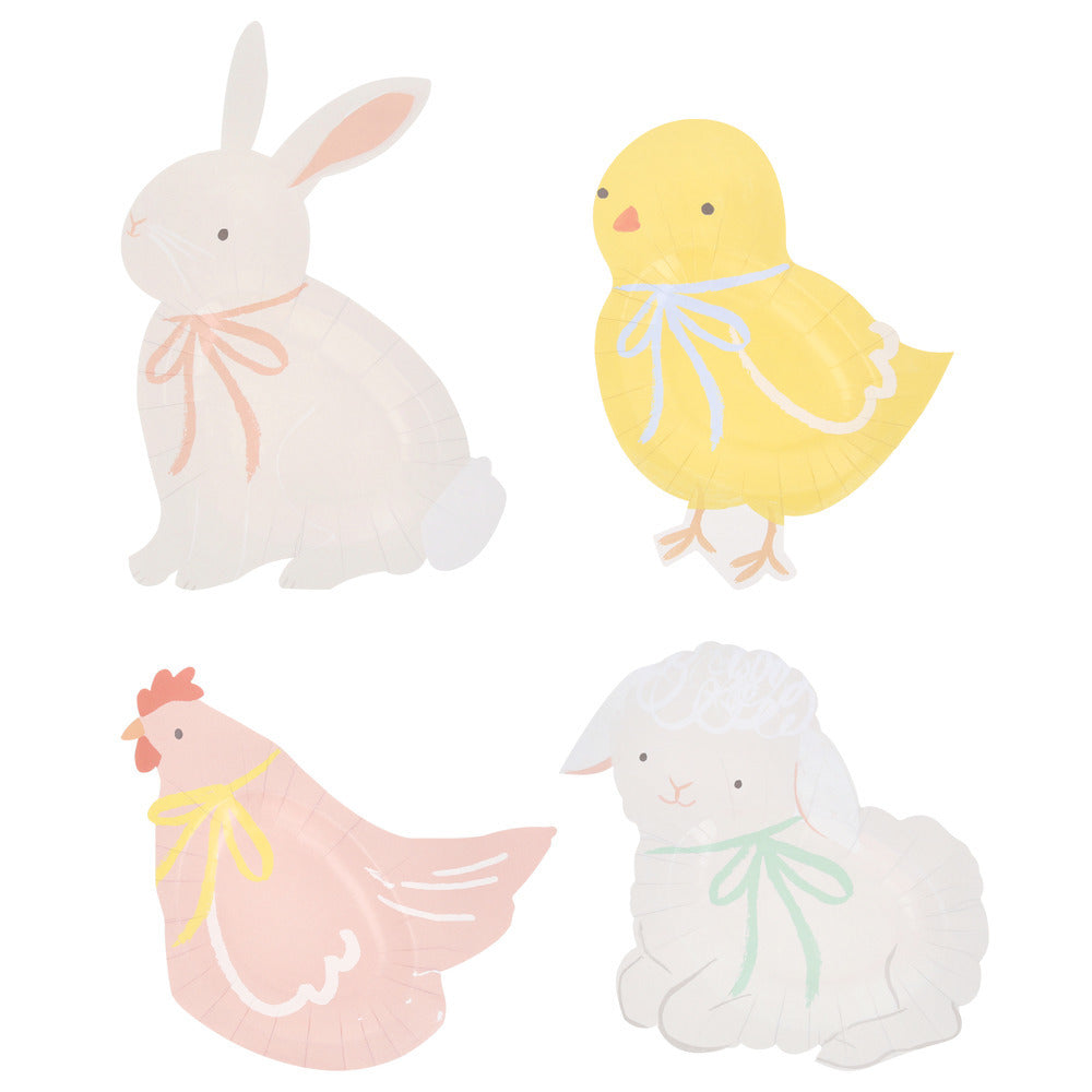 Platos con forma de animalitos de Pascua