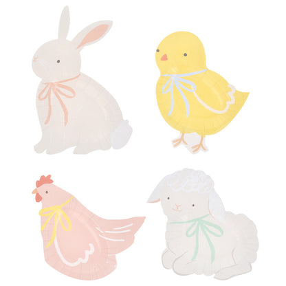 Platos con forma de animalitos de Pascua