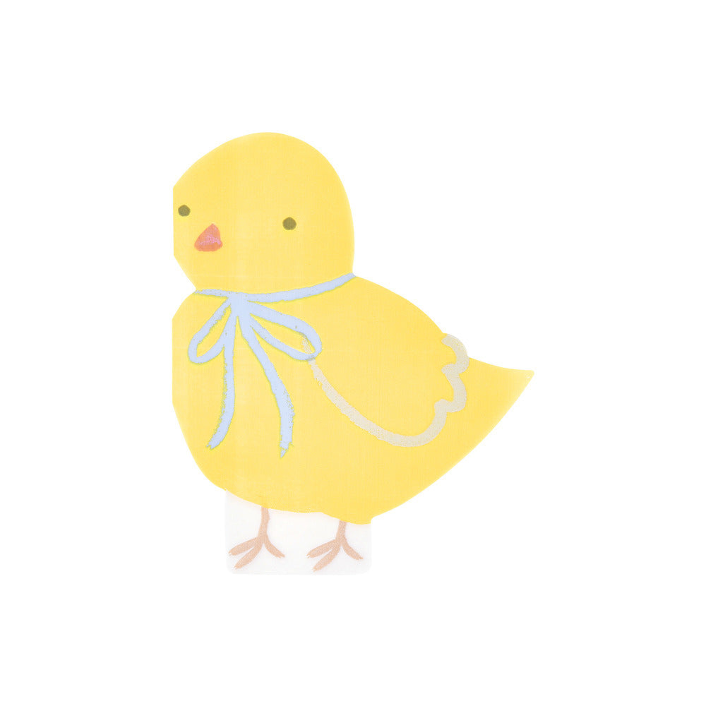 Servilletas con forma de pollito