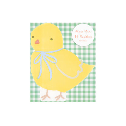 Servilletas con forma de pollito