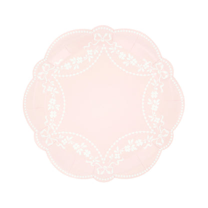Platos Rococó rosado - medianos