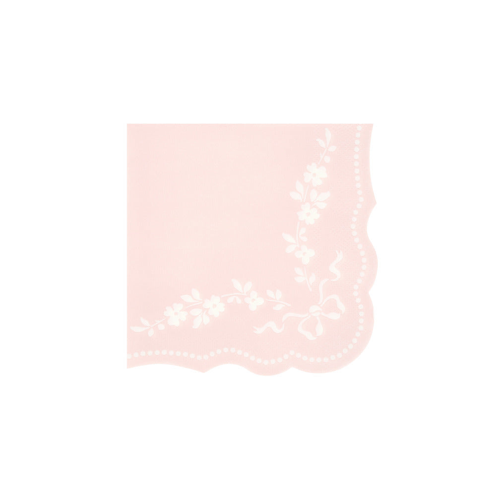 Servilletas Rococó rosado - pequeñas