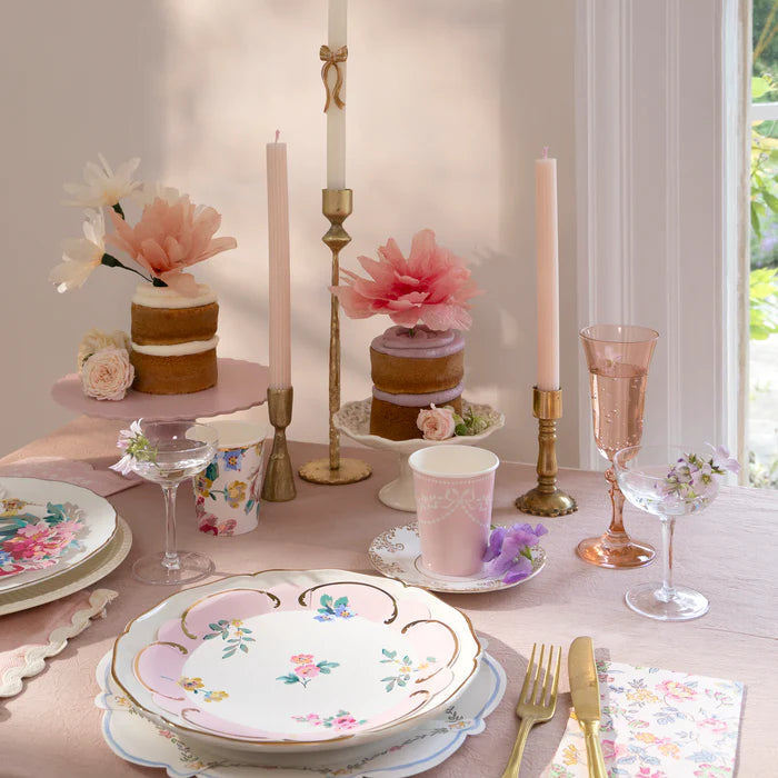 Vasos Rococó rosado