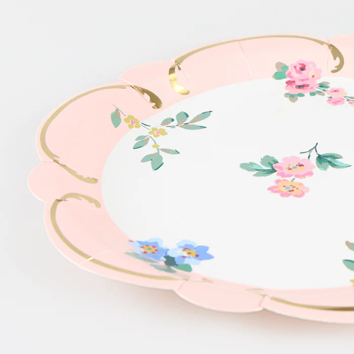 Platos Rococó flores - medianos