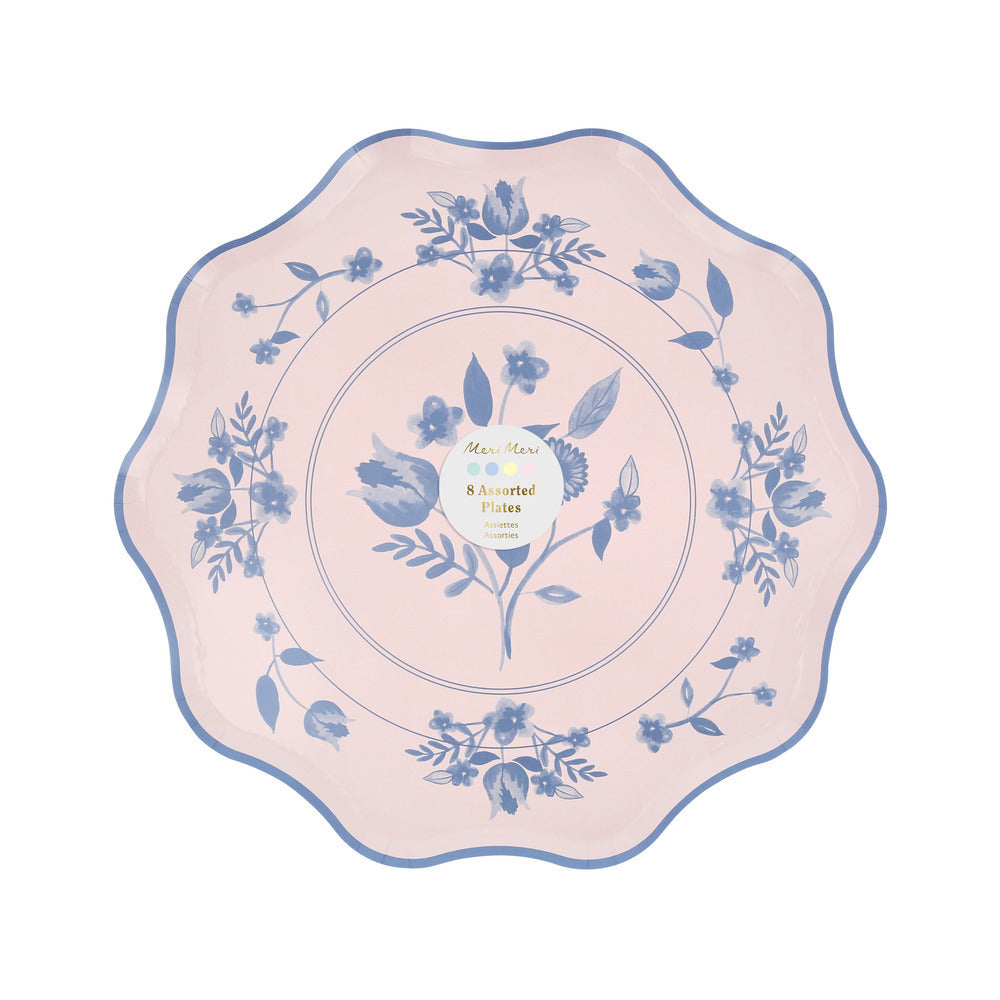 Platos con diseño botánico vintage - medianos