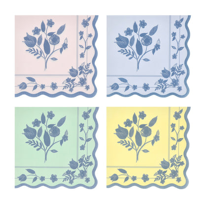 Servilletas con diseño botánico vintage - grandes