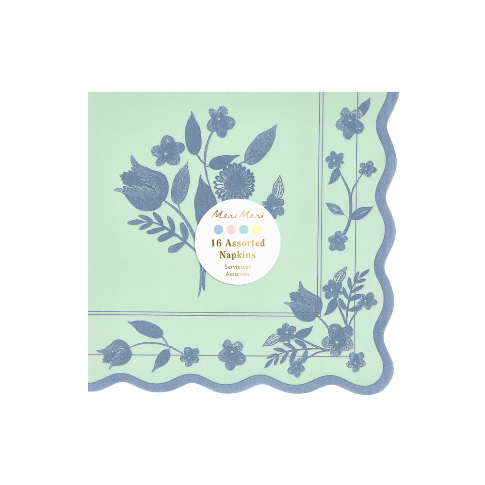 Servilletas con diseño botánico vintage - grandes