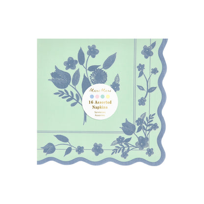 Servilletas con diseño botánico vintage - grandes