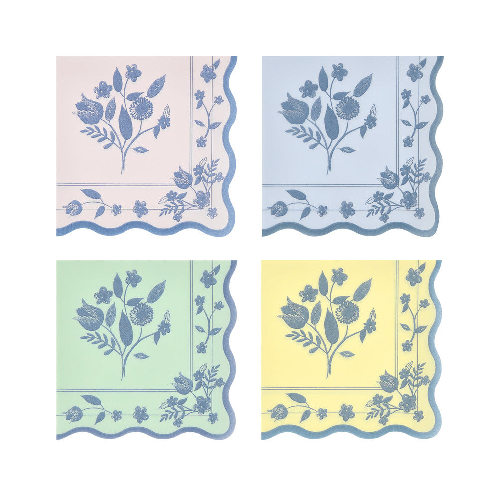 Servilletas con diseño botánico vintage - medianas