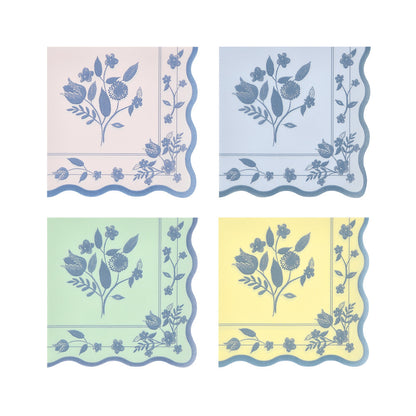 Servilletas con diseño botánico vintage - medianas