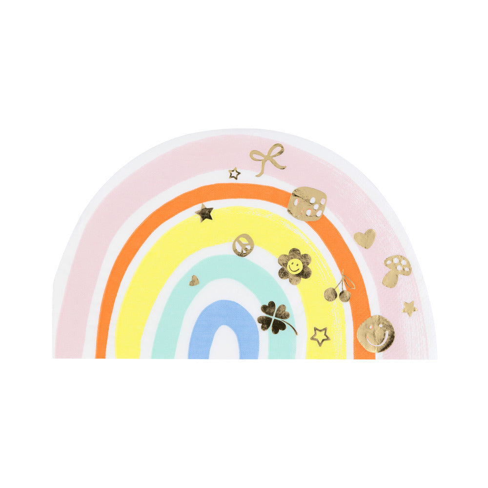Servilletas con forma de arcoiris y charms