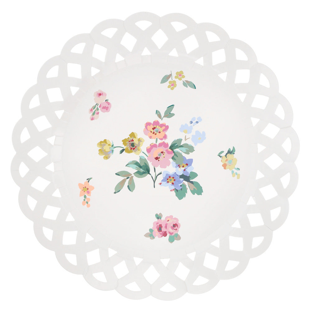 Platos con diseño de canasto de flores - grandes