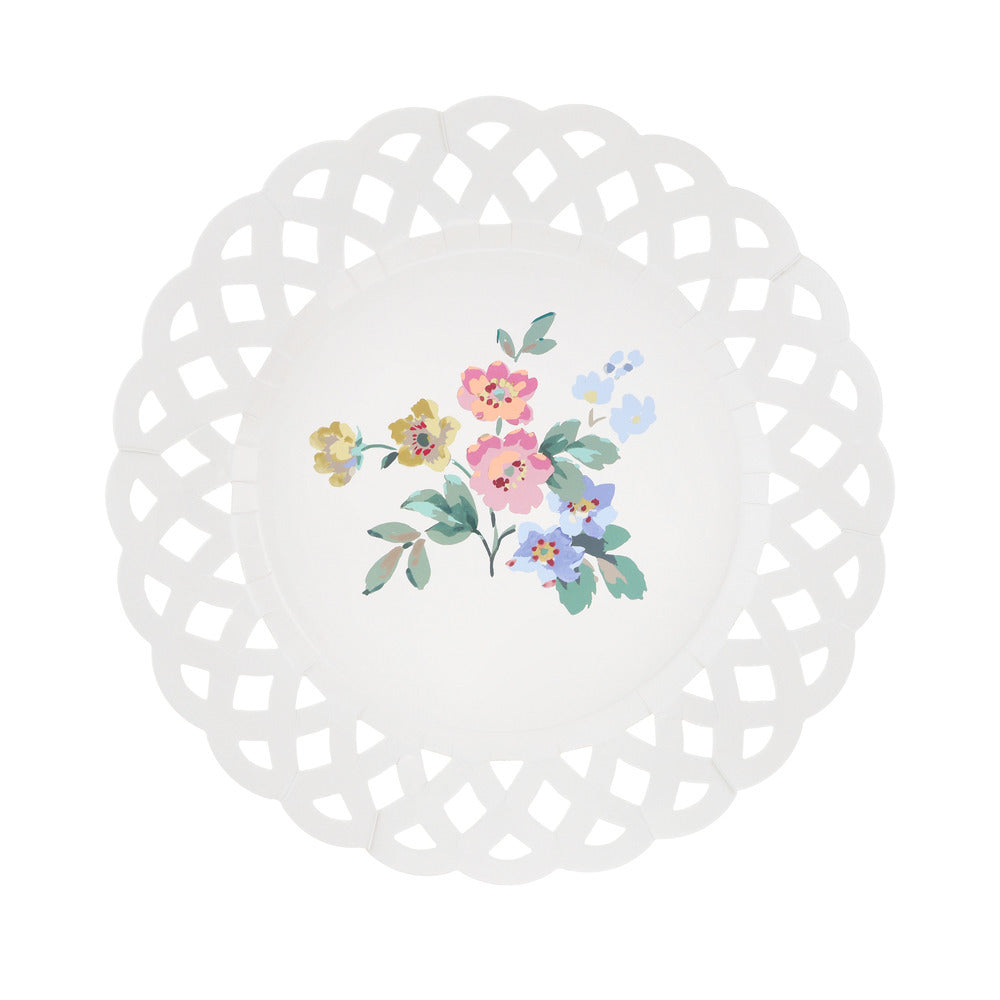 Platos con diseño de canasto de flores - medianos
