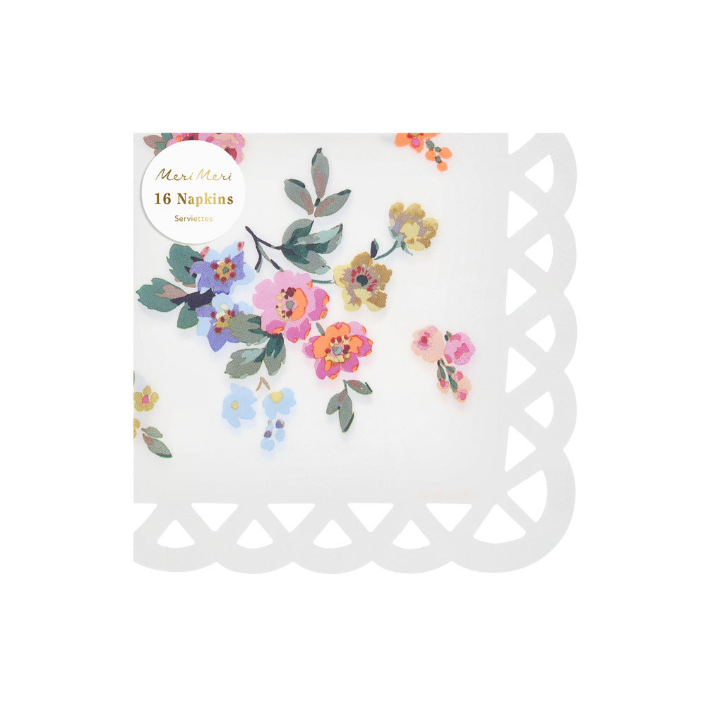 Servilletas con diseño de canasto de flores - grandes