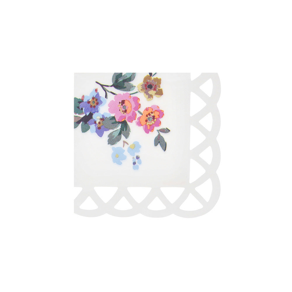 Servilletas con diseño de canasto de flores - pequeñas