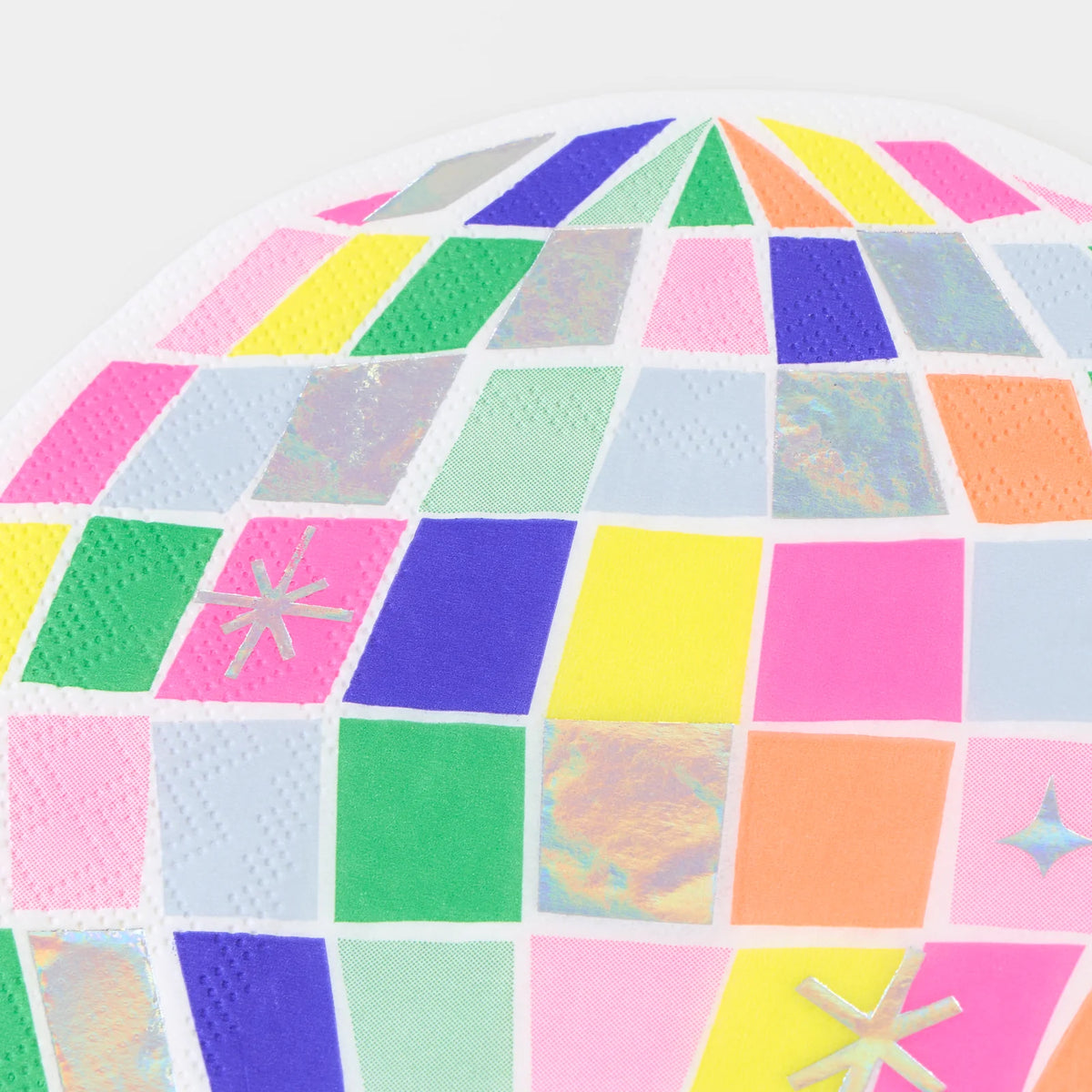 Servilletas con forma de bola disco