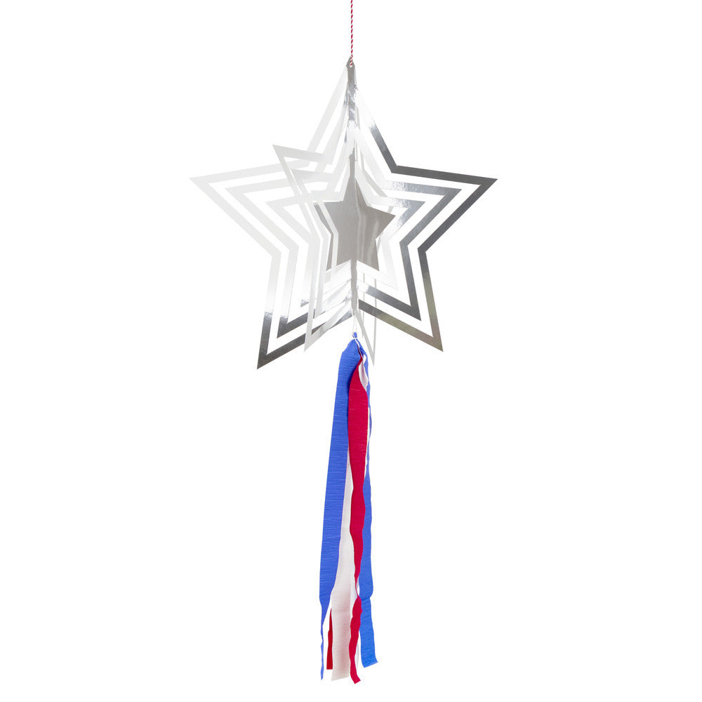 Decoraciones estrellas y rayas, rojo y azul