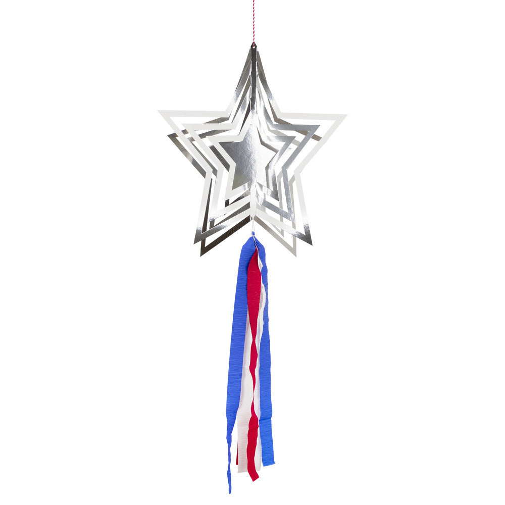 Decoraciones estrellas y rayas, rojo y azul