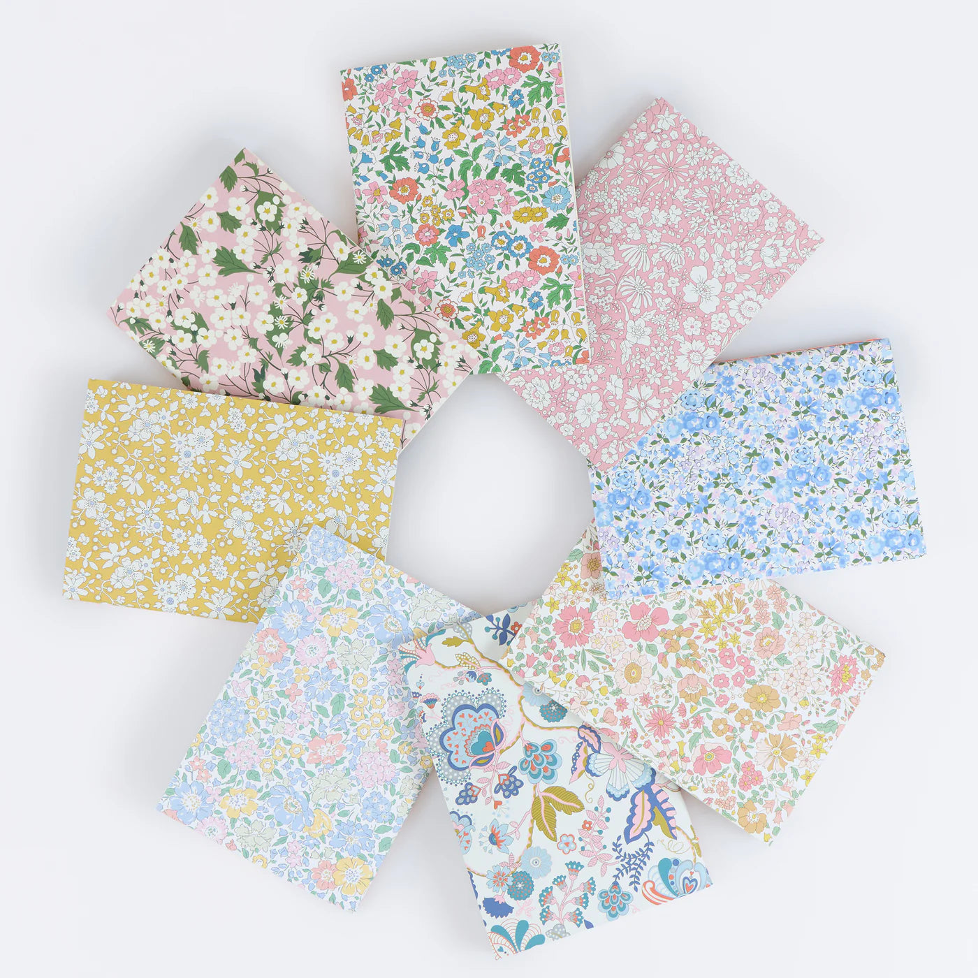 Set de 8 libretas Liberty en cajita - 80 hojas