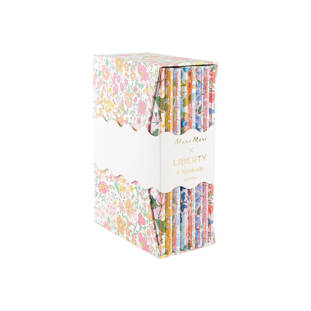 Set de 8 libretas Liberty en cajita - 80 hojas