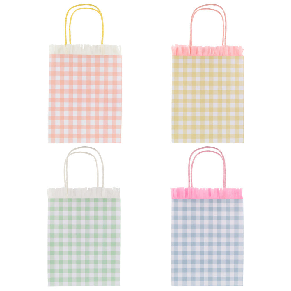 Bolsas para sorpresas - cuadrillé pastel 4 colores