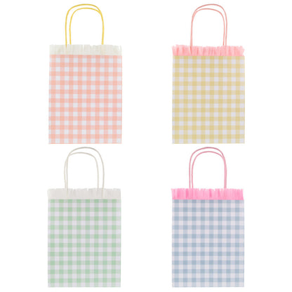 Bolsas para sorpresas - cuadrillé pastel 4 colores