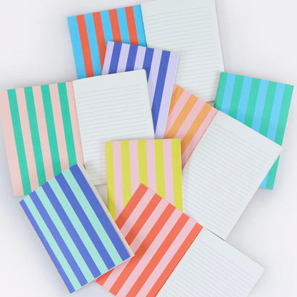 Set de 8 libretas rayas en cajita - 80 hojas