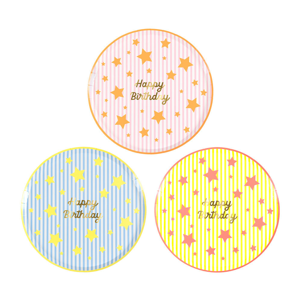 Platos estrellas y rayas - medianos